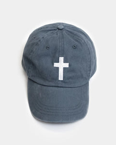 Navy Cap with White Cross